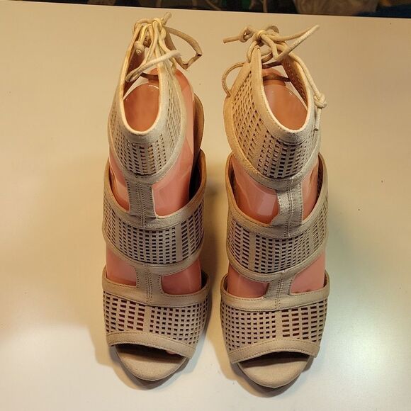 CALL IT SPRING SUEDE GLADIATOR STYLE HIGH HEEL STILETTOS ROUND TOE SANDAL - Picture 3 of 15